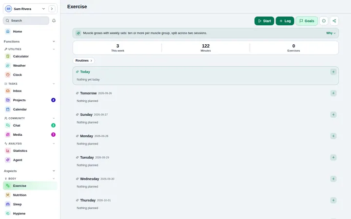 A timer that follows every session